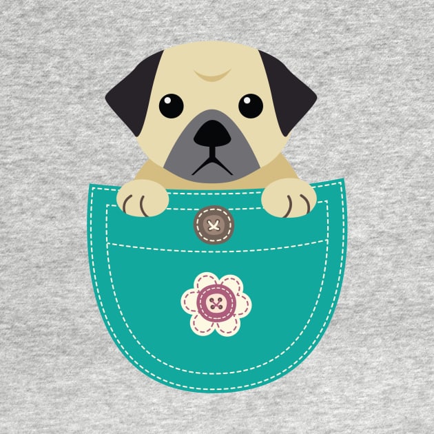 Cute Pugs Funny Gift Love Dog by macshoptee